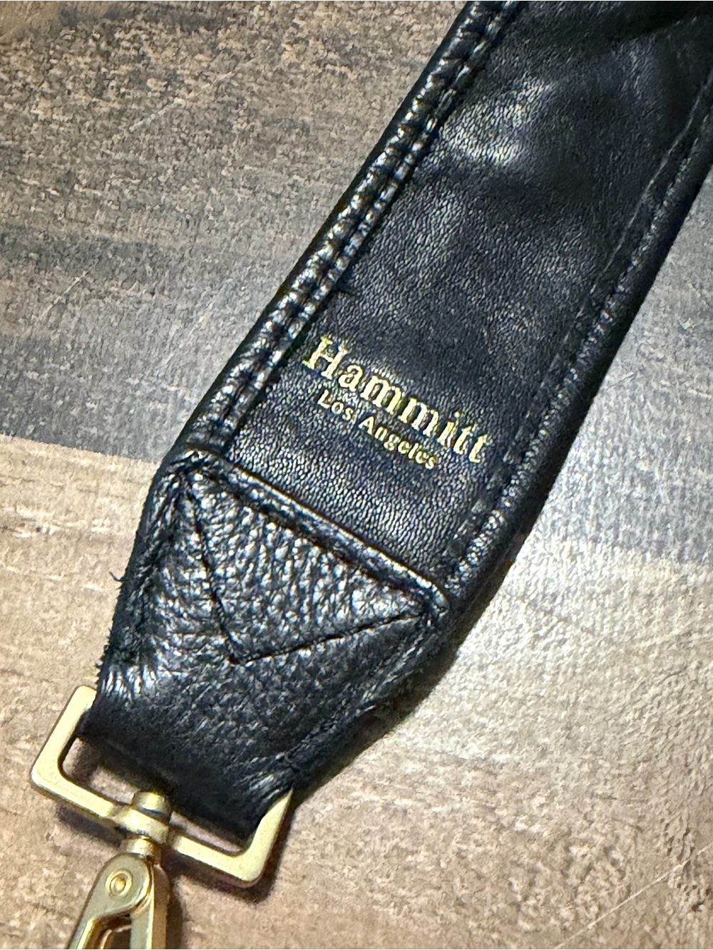 Hammitt Brown Mixed Material Shoulder Bag with Signature Studded Guitar Strap - Picture 11 of 14